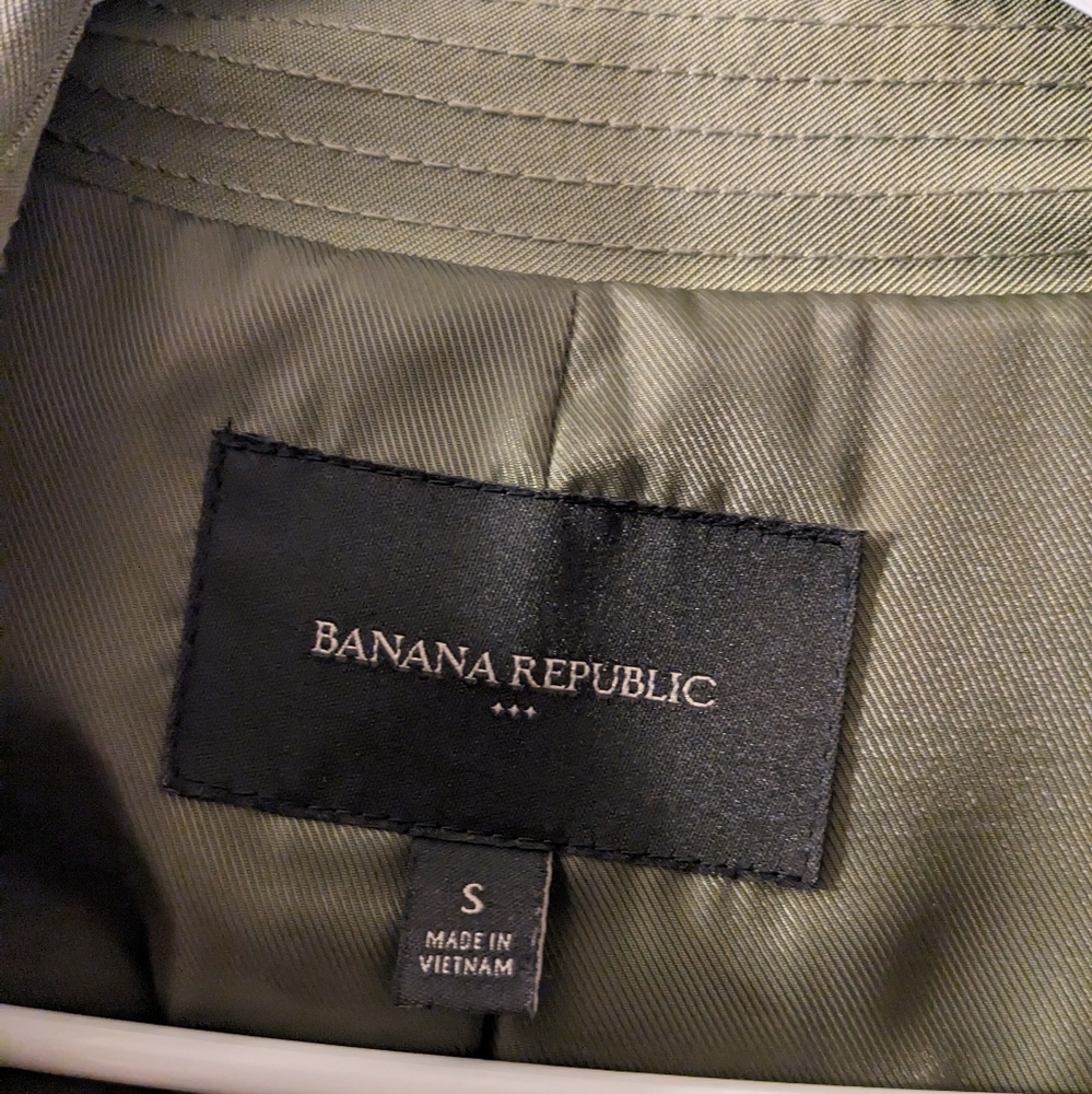 Soft Trench Coat Thyme Desert Banana Republic